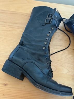 Hand Made Leather Lace-Up Boots
